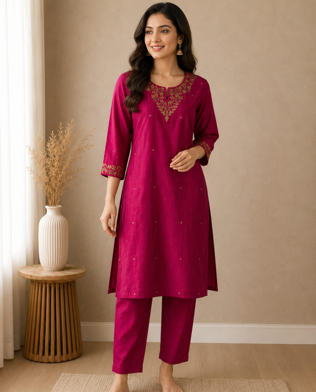 Kurta Set With Zardosi Work