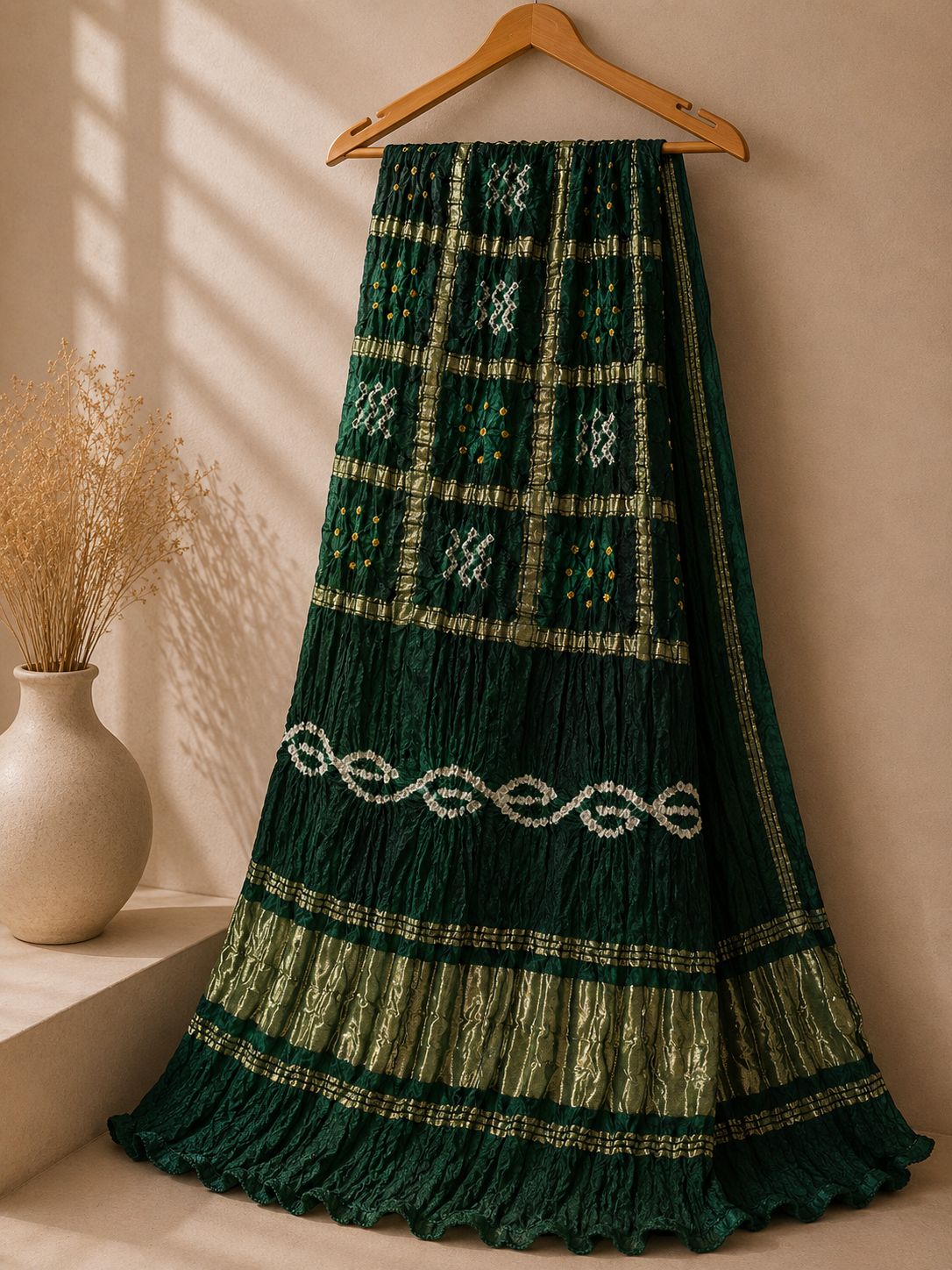 Bottle Green Dupatta