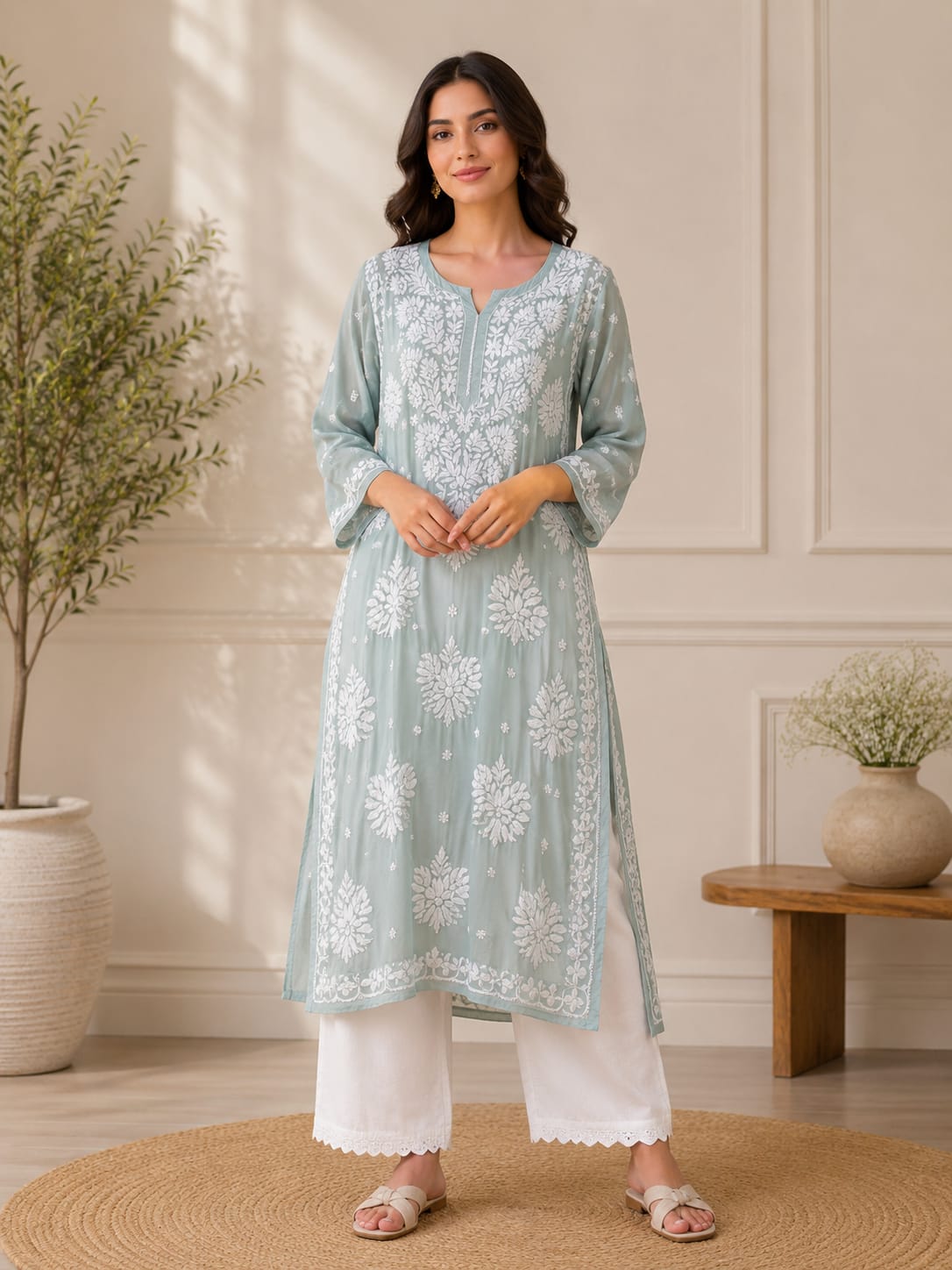 Mint Green Lucknowi