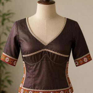 Dark Brown Long Blouse