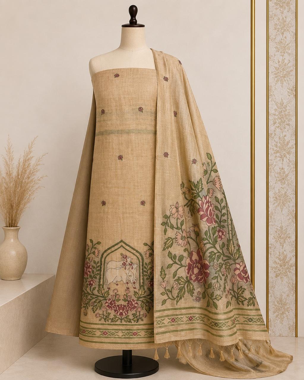 Beige Unstitched Material