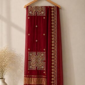 Maroon Handwork Dupatta