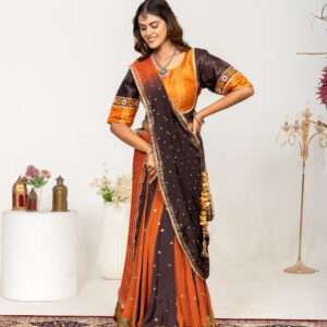 Sangam Rust & Brown Chaniya Choli Set