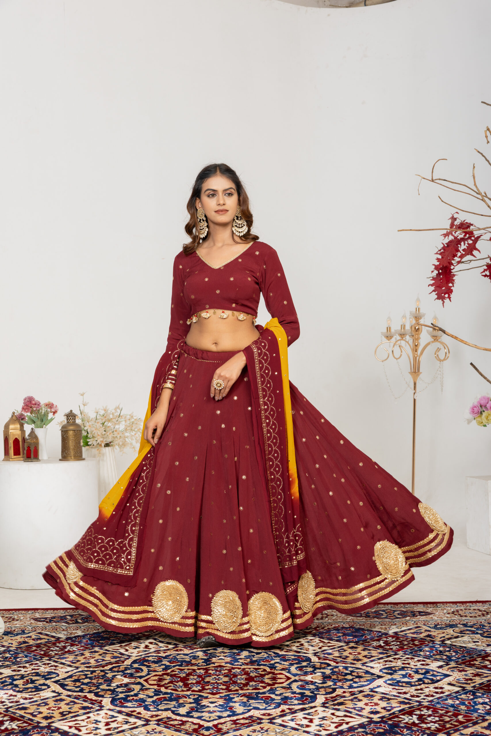 Lavanya Maroon Chaniya Choli Set