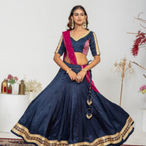 Rang Pushp Navy Blue Chaniya Choli Set