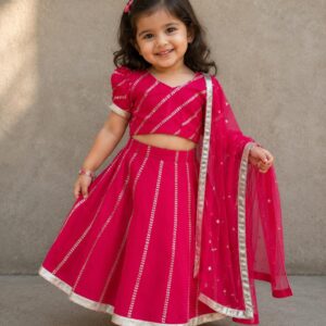 Kids Pink Chaniya Choli