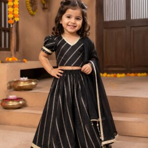 Kids Black Chaniya Choli