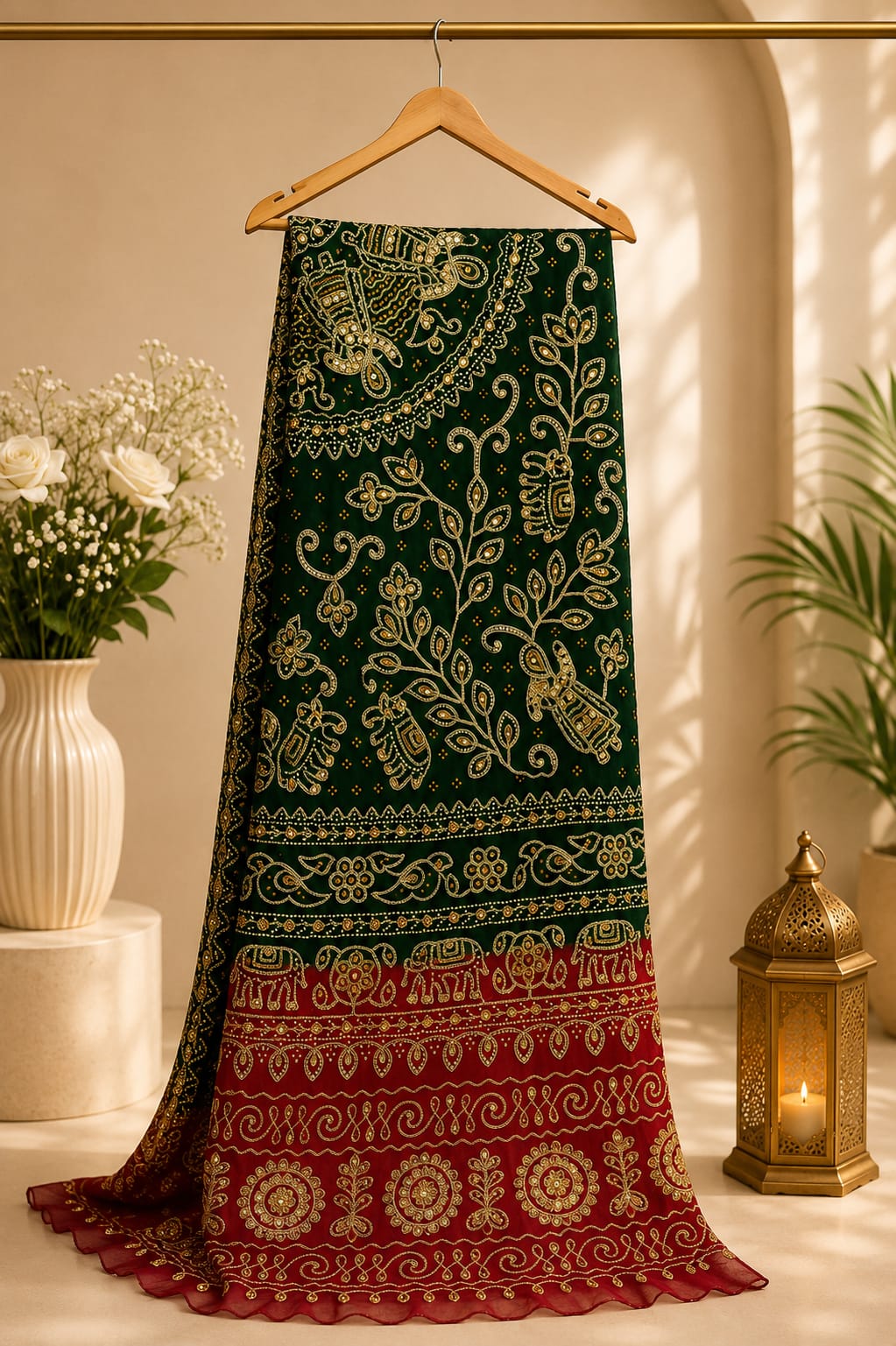 Dual Color Dupatta