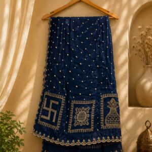 Navy Blue Bandhani