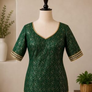 Emerald Green Long Blouse