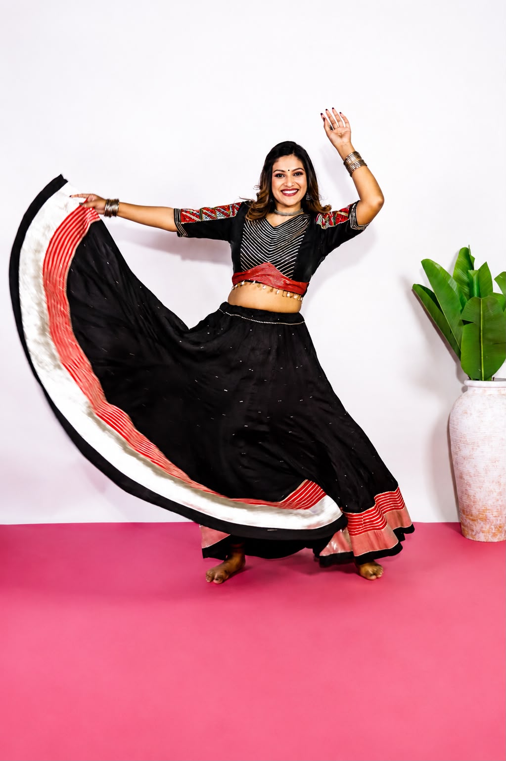 Black & Red Chaniya Choli Set