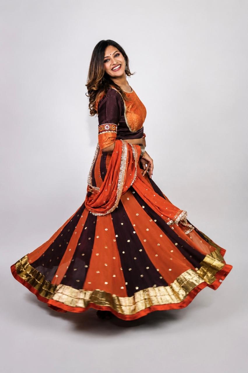 Rust & Brown Chaniya Choli Set - Image 2