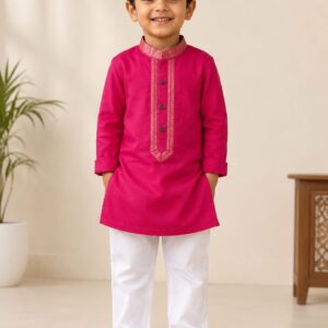 Pink Kids Kurta