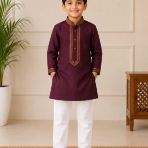 Kids Wine Kurta