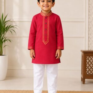 Kids Red Kurta