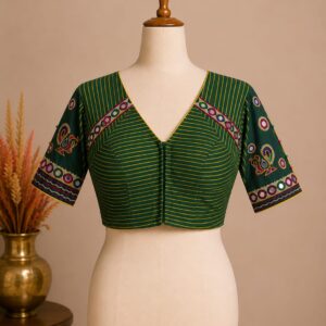 Green Panel Blouse