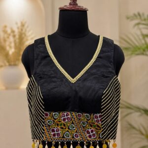 Black Kutchi Patch Blouse