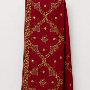 Maroon Embroidered Dupatta